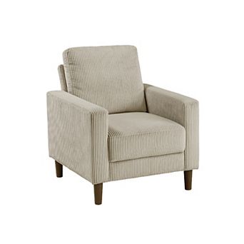 Cey Sofa Armchair, Corduroy Upholstery, Modern Style Legs