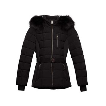 MICHAEL Michael Kors Women's Active Belted Mix Media Jacket