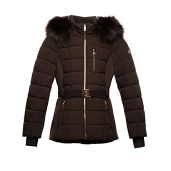 MICHAEL Michael Kors Women's Active Belted Mix Media Jacket