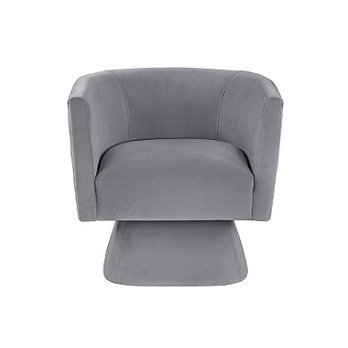 Cabe Swivel Accent Armchair, Diamond Stitch Back, Velvet