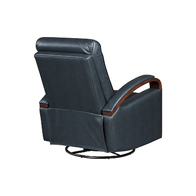 Gex Swivel Glider Manual Reclining Chair, Faux Leather