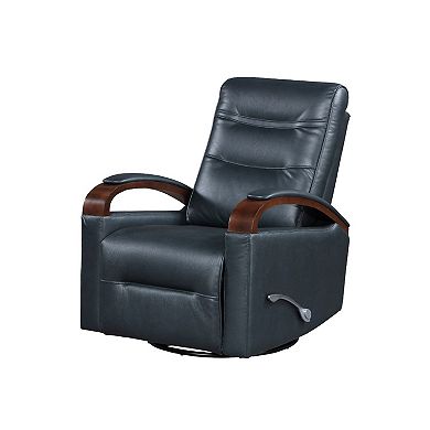 Gex Swivel Glider Manual Reclining Chair, Faux Leather
