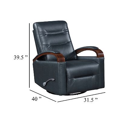 Gex Swivel Glider Manual Reclining Chair, Faux Leather