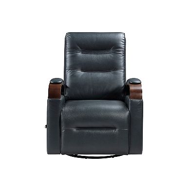 Gex Swivel Glider Manual Reclining Chair, Faux Leather