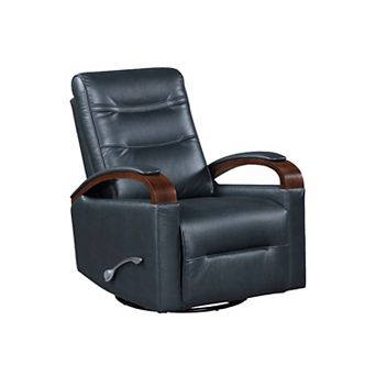 Gex Swivel Glider Manual Reclining Chair, Faux Leather