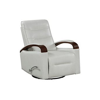 Gex Swivel Glider Manual Reclining Chair, Faux Leather