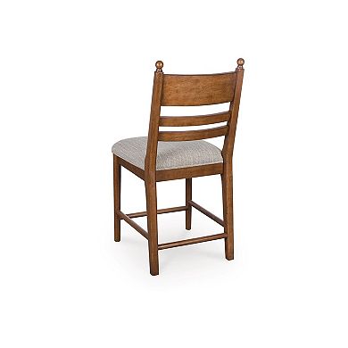 Gela Counter Height Chair Set of 2, Ladderback