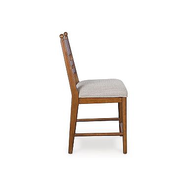 Gela Counter Height Chair Set of 2, Ladderback