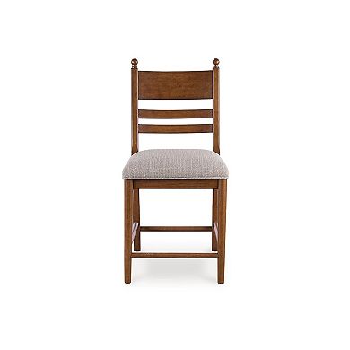 Gela Counter Height Chair Set of 2, Ladderback