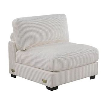 Nolan Armless Modular Chair with Square Frame, Corduroy