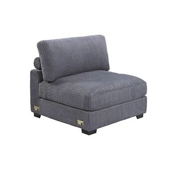 Nolan Armless Modular Chair with Square Frame, Corduroy