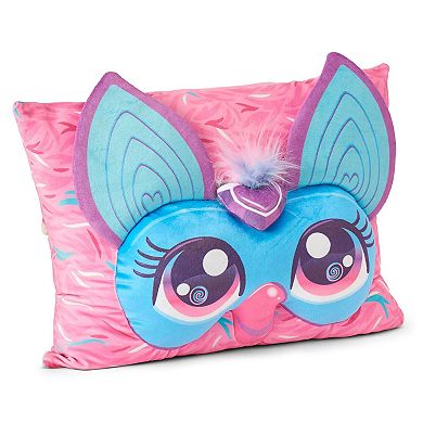 Furby Wavy Pink Furby Silk Touch Throw Blanket With Pocket Pillow