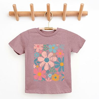 Pastel Flowers Collage - Youth Short Sleeve Graphic T-Shirt