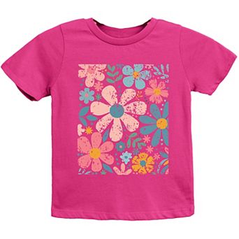 Pastel Flowers Collage - Youth Short Sleeve Graphic T-Shirt