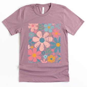 Pastel Flowers Collage - Youth Short Sleeve Graphic T-Shirt