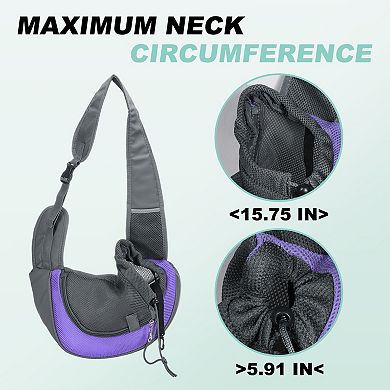 1Pc Dog Sling Carrier for Small Pet Drawstring Pet Sling Carrier, 13.78x7.87 Inch