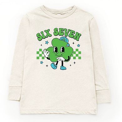 Six Seven Clover Hat - Youth Long Sleeve Graphic T-Shirt