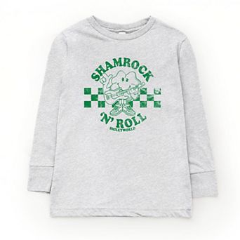 SmileyWorld Shamrock 'N' Roll - Youth Long Sleeve Graphic T-Shirt