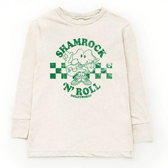 SmileyWorld Shamrock 'N' Roll - Youth Long Sleeve Graphic T-Shirt