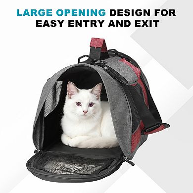 1Pc Pet Carrier Ventilation Mesh Travel Pet Carrier Breathable Small Dog