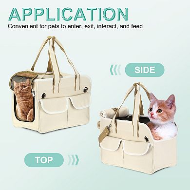 1Pc Cat's Carrier for Pet Adjustable Shoulder Strap, 15.7x7.5x10.6 Inch