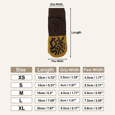 4 Pcs Pet Socks for Dogs with Reflective Adjustable Tapes