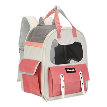 1 pc Breathable Pet Hiking Backpack for Cats or Small Dogs Puppies, 12.2x7.9x13.8 Inch
