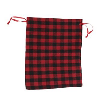 Durable Plaid Drawstring Bag 1 pc