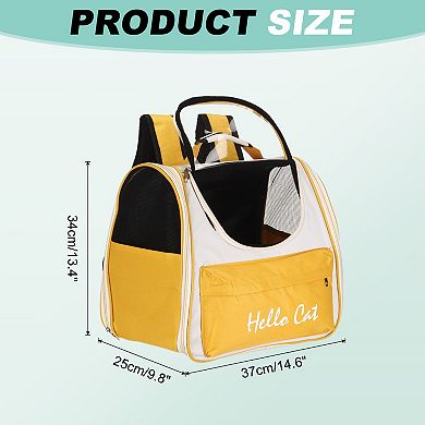 1Pc Cats Backpack Carrier Large Space & Breathable Ventilated Mesh Design, 14.6x9.8x13.4 Inch