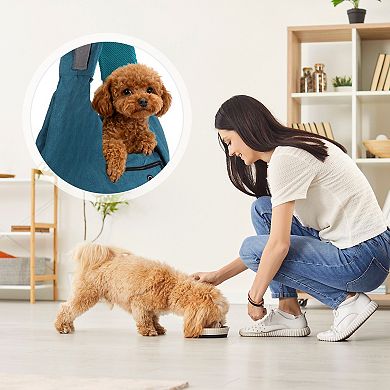 1Pc Dog Sling Carrier Soft Pouch Waterproof for Small Pet, 33.46x25.59 Inch
