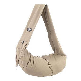 1 pc Dog Sling Carrier for Small Dogs and Cats Breathable Waffle with Pocket, 3.15x1.97 Inch