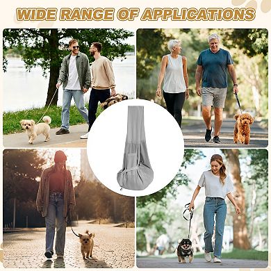 1Pc Dog Sling Carrier Breathable Mesh with Pocket for Small Pet, 32.28x25.59 Inch