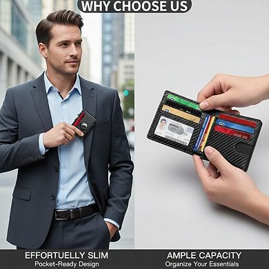 KSIZUIS Smart Tracker Wallet for AirTag - Aluminum RFID Blocking Bifold with 12+ Card Slots & ID Win