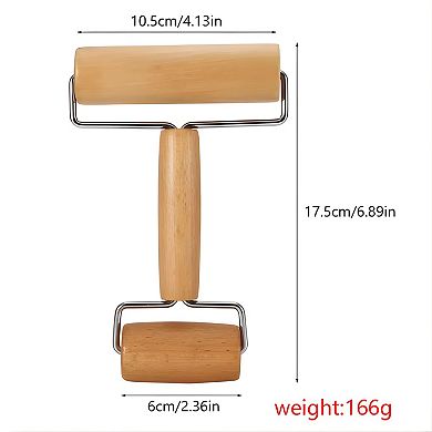 Double-Headed Wooden Dough Rolling Pin - For Pizza, Pastry, Pie