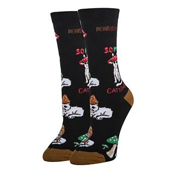 Cattitude - Womens Crew Socks