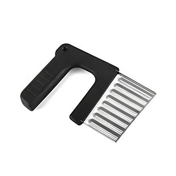Crinkle Cutter with Plastic Handle, Black, 1 pc