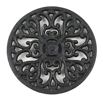 Heavy Duty Cast Iron Trivet Heat Resistant 6.7” Round Hot Pot & Pan Holder