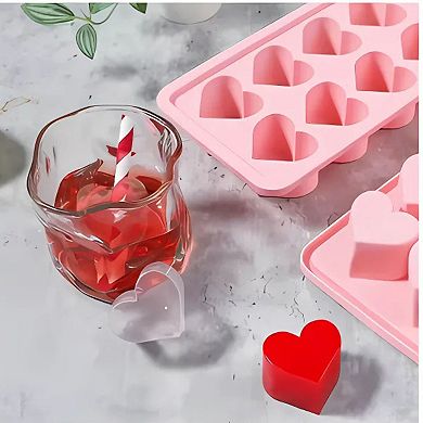 Heart-Shaped Silicone Mold Tray 1 Pc for Ice Cubes, Candy, Chocolate, Jelly & More