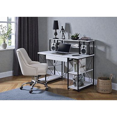 Lufeiya Music Studio Recording Desk with Drawer and Open Storage Compartments, computer Desk