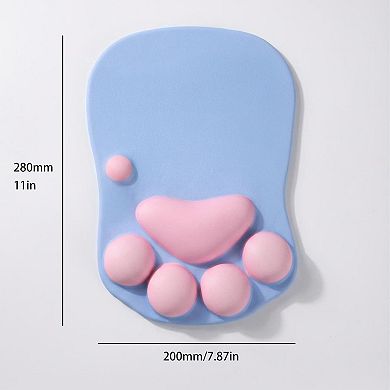 Soft Cloth Surface Mouse Pad with Cushioned Wrist Support and Non Slip Base