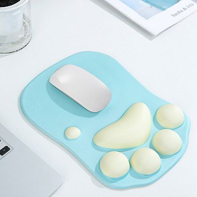 Soft Cloth Surface Mouse Pad with Cushioned Wrist Support and Non Slip Base