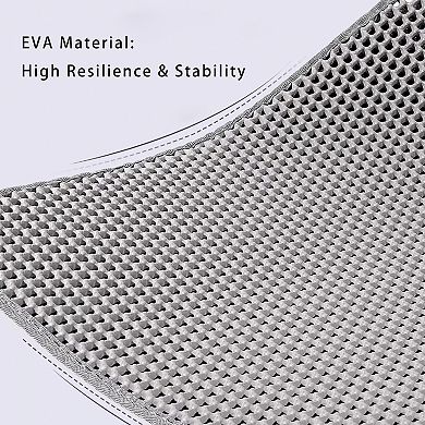 Cat Litter Trapping Mat 24" x 18" Double Layer Honeycomb Design Soft EVA Non Slip Easy Clean