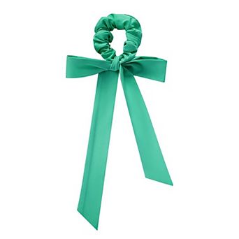 Elastic Hair Ties with Long Bows, Hair Scrunchies with Knotted Bow Ribbon for Women Girls