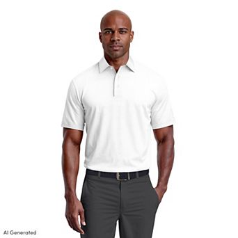 Men's PGA Tour Airflux Solid Short Sleeve Golf Polo