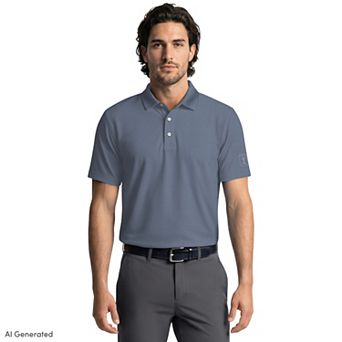 Men's PGA Tour Airflux Solid Short Sleeve Golf Polo