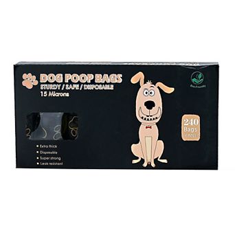 Dog Waste Bags 240 Bags in 16 Rolls Leakproof Easy Tear Unscented Pet Cleanup Bags