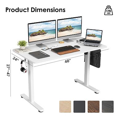 Lufeiya Electric Computer Desk, Height Adjustable Stand Desk with Memory Presets, Office Work Desk