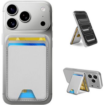 Magnetic Card Holder, Slim Magnetic Wallet for iPhone with RFID Blocking, Adjustable iPhone Wallet