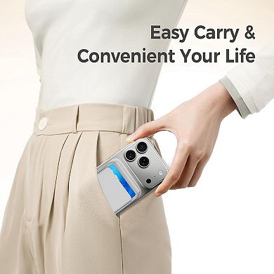 Magnetic Card Holder, Slim Magnetic Wallet for iPhone with RFID Blocking, Adjustable iPhone Wallet