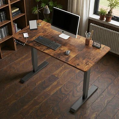 Lufeiya 48 Inch Height Adjustable Computer Desk with Lift-Up Design, Sit Stand Desk, Writing Desk